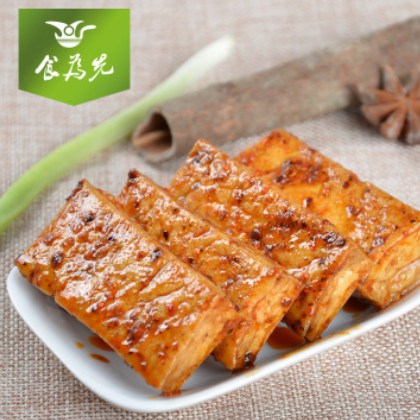 食为先 湖南特产香辣味石磨豆干休闲食品豆腐干零食小吃 整箱包邮图3