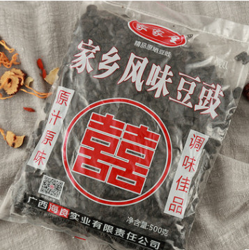 批发家乡风味豆豉袋装500克煮菜蒸鱼调味品原味黑豆鼓特产直销图2