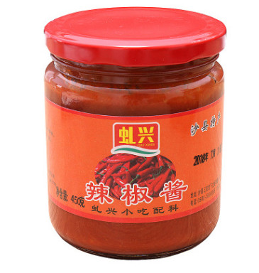 虬兴沙县辣椒酱450g包装 三明沙县餐饮专用小吃 直销批发 调味料图2