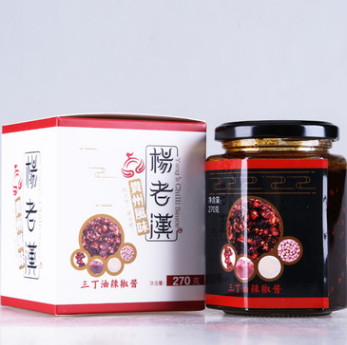 杨老汉辣椒酱 贵州特产三丁油辣椒下饭酱炒菜拌菜调味品瓶装270g图2