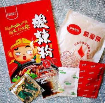 韩恩彩袋装速食酸辣粉鲜粉湿粉条方便粉丝粗粉红苕粉条图2