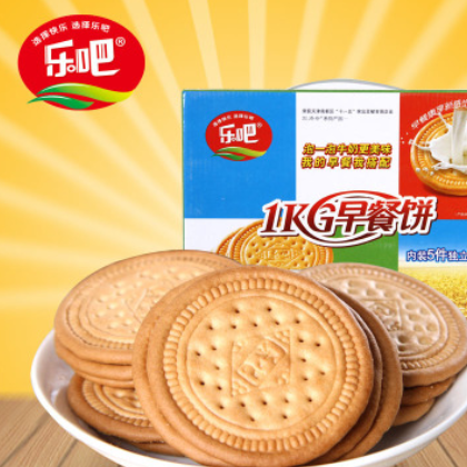 【乐吧饼干】早餐饼干年货送礼 礼盒装独立包装 糕点心零食1kg/盒图2