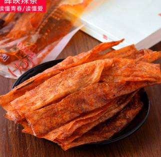 江西新余晖映豆皮辣片 办公室零食 休闲食品 辣条批发 厂家直销图3