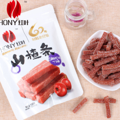 红叶牌山楂条180克 零食休闲食品 厂家直销 果脯蜜饯 招代理商图2