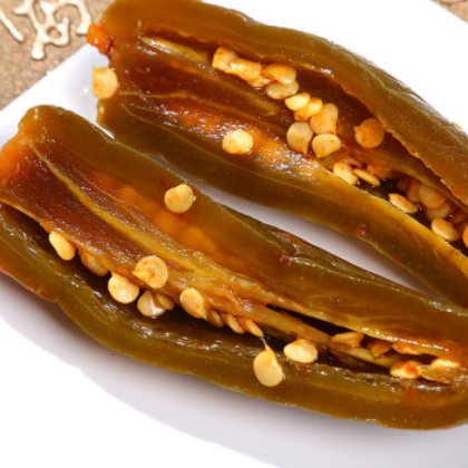酱香辣子酱菜咸菜下饭菜泡菜开胃菜港椒川味油椒4kg散装厂家图3