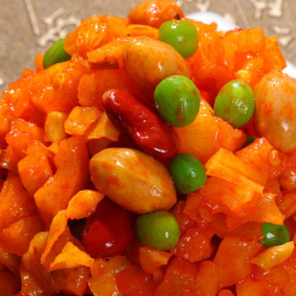酱菜咸菜腌菜开胃菜香辣萝卜丁下饭菜花生辣丁4kg散装厂家图2