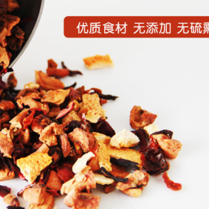 厂家直批OEM代加工批发贴牌水果茶洛神香橙果粒茶罐装100g图2