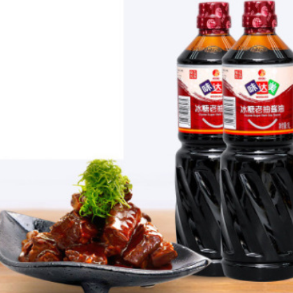欣和味达美冰糖老抽酱油1L装 黄豆酱油卤煮红烧凉拌调色上色酱油图2