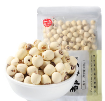 厂家直供 盛耳莲子无芯磨皮白莲子 干货取芯去芯磨皮莲子 样品图2