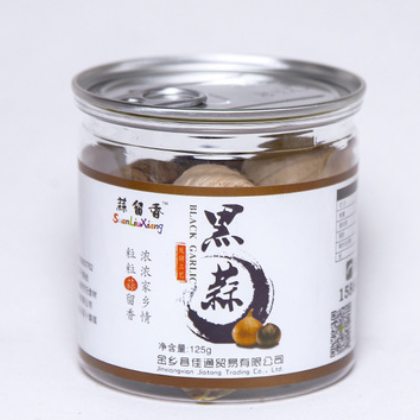 厂家直销蒜留香黑蒜批发出口级金乡蒜头独头黑蒜罐装一件代发125g图2