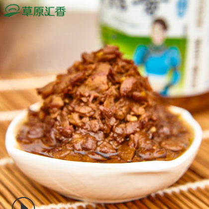 草原汇香白菇酱拌饭酱下饭拌面酱 葱香味 内蒙古特产佐餐菇酱210g图3