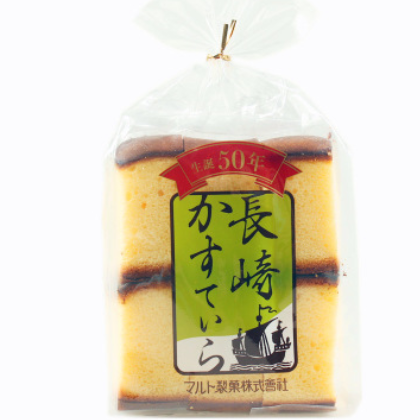 【8袋包邮】20年1-日本蛋糕MARUTO马露丸东长崎蛋糕285g 6枚图1