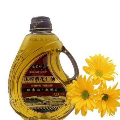 内蒙古特产蒙根山压榨葵花油葵花仁油非转基因食用油1.8升葵花籽图1