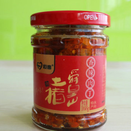 舜皇山土猪香辣肉丁 湖南特产下饭菜 剁椒猪肉佐料酱168g图2