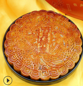 2019广西玉林大月饼广式伍仁叉烧蛋黄莲蓉礼盒装中秋月饼铁盒送礼图2