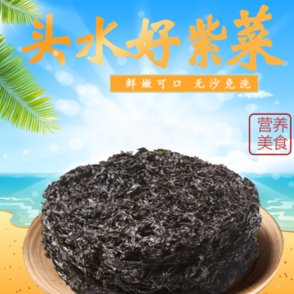 邦大海珍紫菜紫菜头水紫菜无沙免洗50g批发福建霞浦紫菜散图2