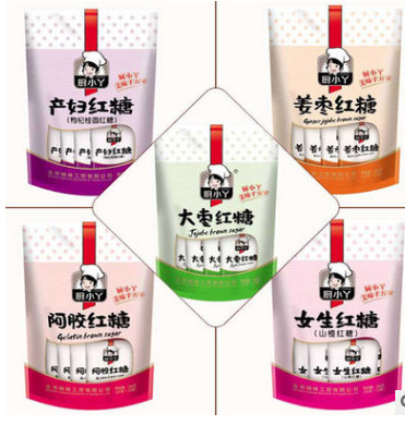 厨小丫姜枣红糖现货供应 红糖姜茶姜汁红糖批发图3