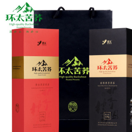 包邮 环太黑苦荞茶228gX2茶叶礼盒礼品装四川送礼图2