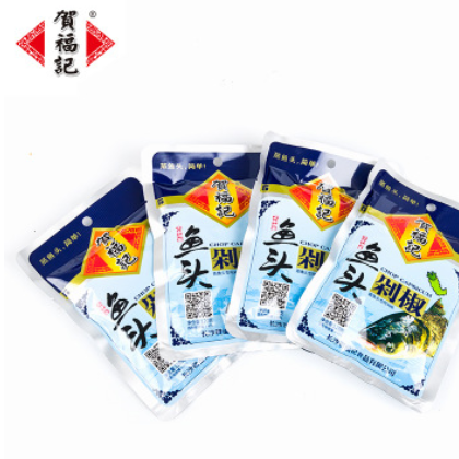 贺福记袋装鱼头剁椒湖南特产超辣辣椒酱1箱x40袋图2