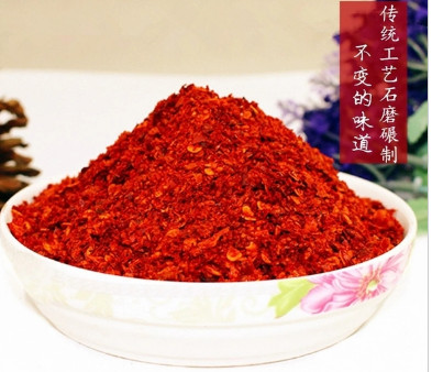 陕西兴平正宗秦椒石碾【中粗】辣椒粉500g辣椒面图1