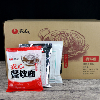 包邮农心辛拉面农心餐饮面有料包100g*50包香菇牛肉味辛拉面