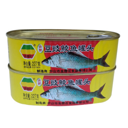 现货瓶装罐头 金樱花豆豉鲮鱼罐头227g 即食豆豉鱼下饭菜罐头食品图2