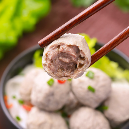 正宗潮汕特色牛肉丸火锅食材 酒店肉丸子冷冻食品披萨批发图3