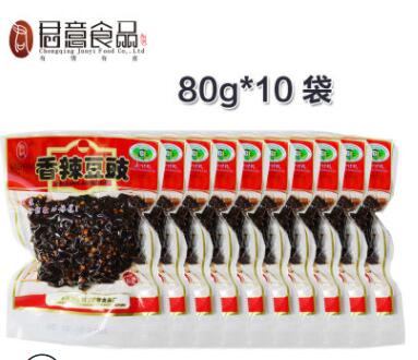 厂家直销香辣豆豉80克10小袋装开袋即食豆鼓香辣麻辣豆豉图2
