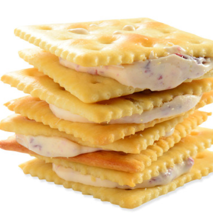 芭米牛扎饼干苏打办室休闲零食牛轧饼干夹心咸味香葱牛轧糖饼图3