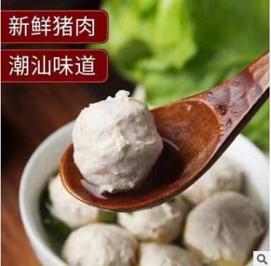 肥妈妈潮汕猪肉丸 火锅关东煮食材肉丸子烧烤冷冻食品厂家批发图2