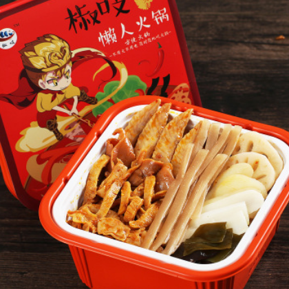 椒吱懒人火锅400g*18盒 自制小火锅便携麻辣烫荤菜版盒图2