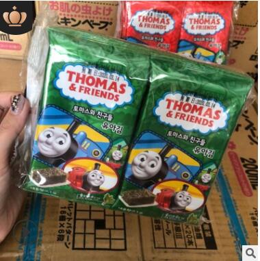 韩国进口食品托马斯小火车海苔零食海苔儿童零食批发