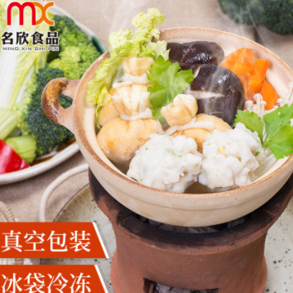 【潮欣】鱼籽鲜虾仁福袋500g 手工飞鱼籽丸子关东煮 豆捞火锅食材图2