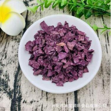 脱水紫薯粒干粉片脱水蔬菜干直销色泽亮紫