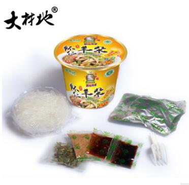 山西特产大材地碗羊杂方便速食小吃 批发整箱12碗香辣味图1