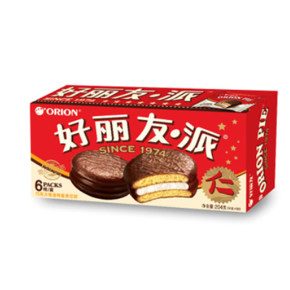 好丽友巧克力派6枚装涂饰蛋类芯饼 204g图3