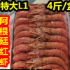 进口阿根廷红虾L1大红虾野生船冻大对虾 新鲜大海虾海鲜水产4斤