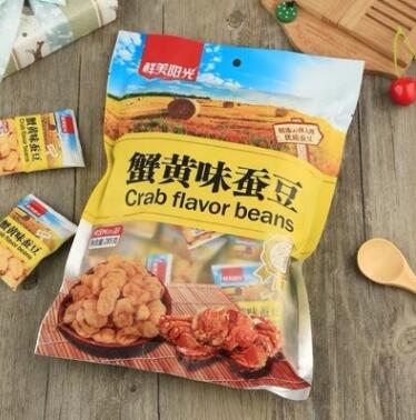 鲜美阳光蟹黄蚕豆独立小包装285g坚果炒货零食办公室休闲小吃图3