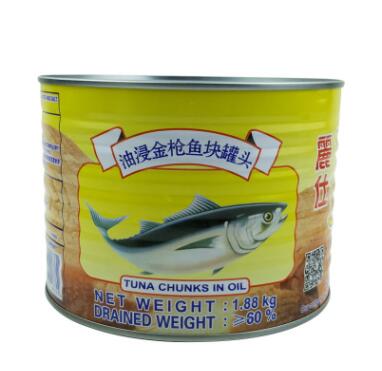皇冠油浸金枪鱼罐头1.88kg/罐吞拿鱼沙拉比萨意大利面三明治图2
