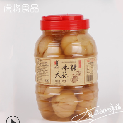 虎将冰糖大蒜1000g罐装泡菜驿站系列开胃下饭菜厂家批发一件代发图2