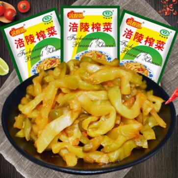 涪陵榨菜50g/袋小包装一箱装家用清淡榨菜丝下饭菜开味咸菜泡菜图3