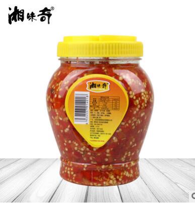 湘味奇大瓶剁红辣椒1200g 辣椒酱炒菜凉拌菜 拌面下饭辣调味酱图3