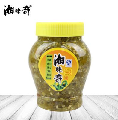 湘味奇剁青椒520g 剁青椒酱下饭拌菜 火锅蘸料辣椒酱 炖菜调味酱