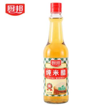 厨邦纯米醋420ml*1瓶装 食用白醋新品调味品纯粮发酵0%添加防腐