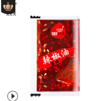 太太笑外卖辣椒油8克*500包 外卖辣椒包 小包装油泼辣子调味料包图2