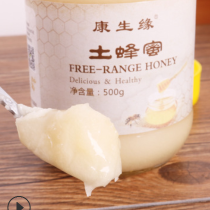 康生缘厂家直销500g瓶装土蜂蜜 农家土蜂蜜全结晶野生蜂蜜OEM批发图3