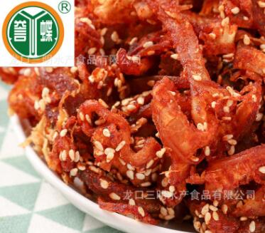 厂家直销生产香辣鱿鱼松软可口丝休闲零食海产品微商网商灌装特产图2