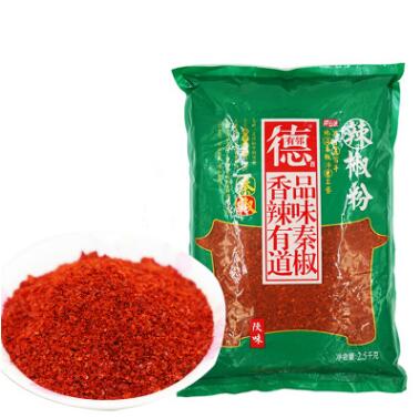 陕西特产辣椒面 德有邻辣椒粉2.5kg 擀面皮调料专用秦椒辣面批发