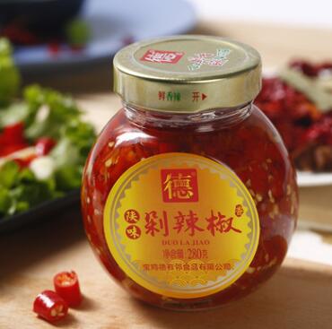 厂家直销 德有邻剁辣椒280g 剁椒鱼头调料 烤鱼调味料剁椒酱批发图2