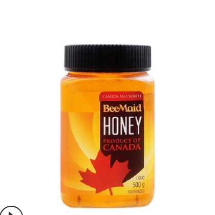 加拿大进口 Beemaid蜂蜜500g 瓶装天然蜜 中秋送礼食品 冲调饮品